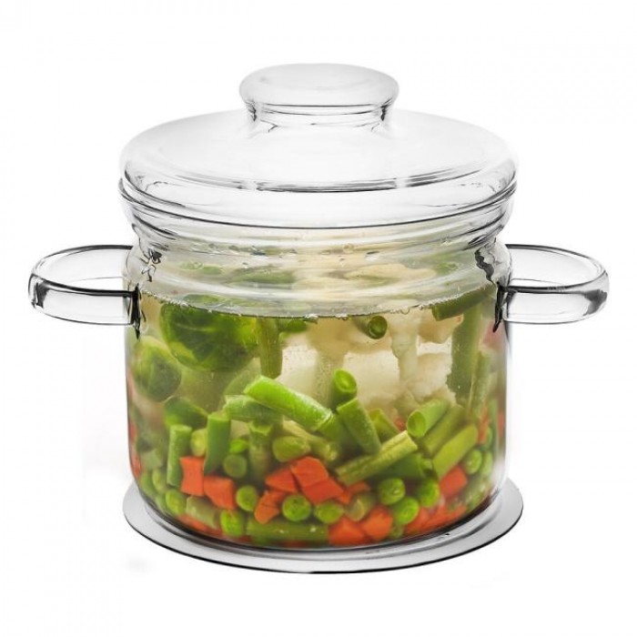 Oala yena cu capac WOL, sticla termorezistenta, 1,5l, 19,1x14,7xh16,3cm
