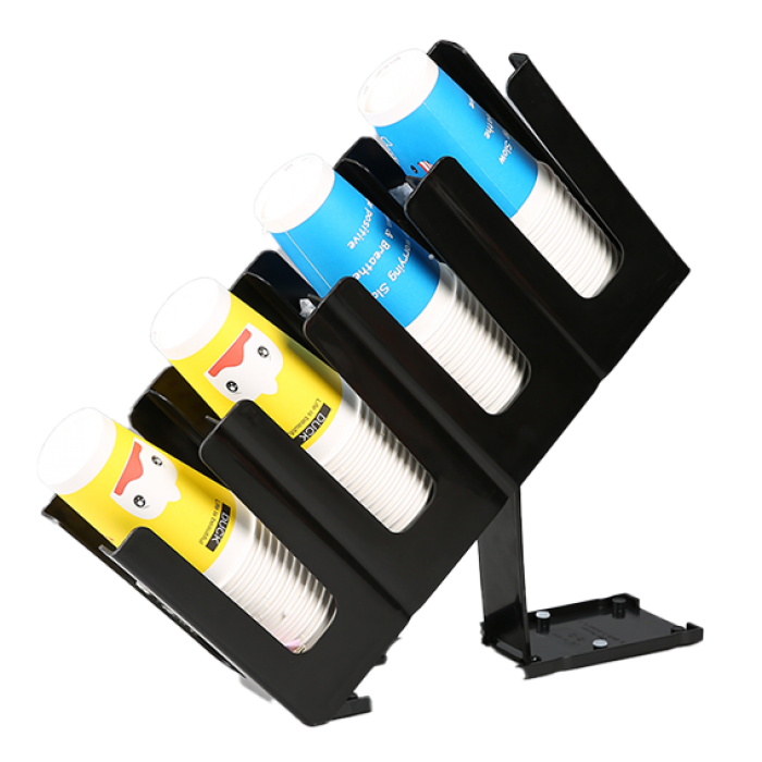 Organizator bar reglabil cu 4 compartimente pentru pahare RAKI 12x24xh45cm negru