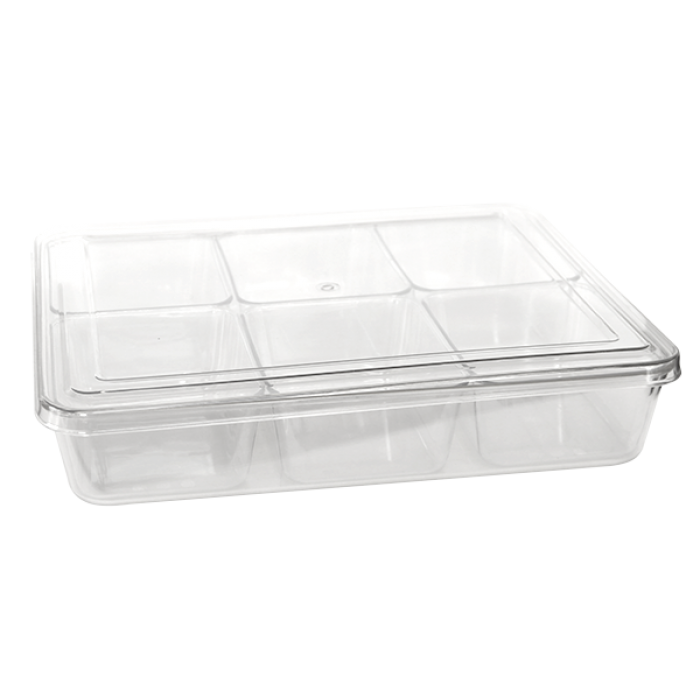Organizator condimente cu 6 compartimente CULINARO 34x30xh7cm