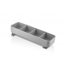 Organizator cu 3 separatoare RAKI, GN 2/4 53x16,2xh8cm, gri, fara capac