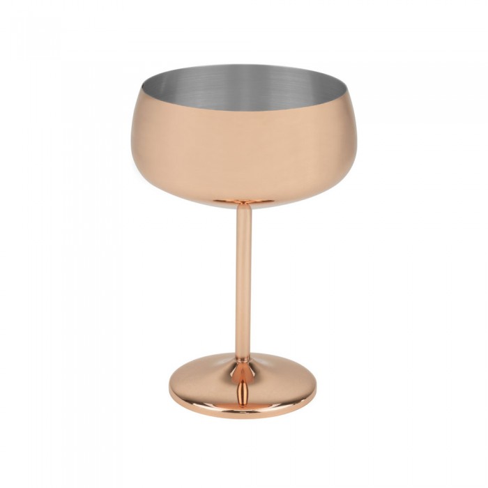 Pahar cocktail din inox CULINARO Cooper, 450ml, 10xh16,5cm, Rose Gold