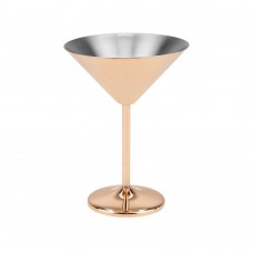 Pahar martini din inox CULINARO Cooper, 250ml, 12xh16cm, Rose Gold