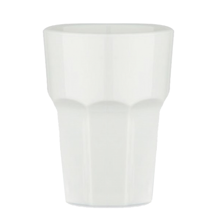 Pahar policarbonat RAKI 360ml 7,5xh14,8cm alb