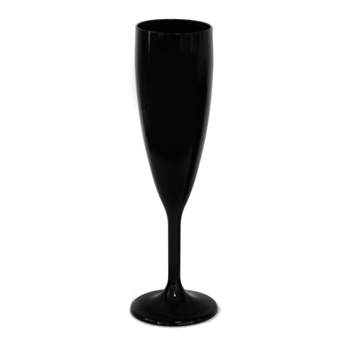 Pahar sampanie policarbonat RAKI PREMIUM BLACK, 180ml, D5,5xh21,8cm