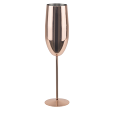 Pahar sampanie din inox CULINARO Cooper, 300ml, D6xh25cm, Rose Gold