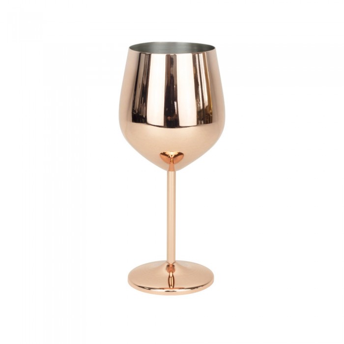 Pahar vin din inox CULINARO Cooper, 520ml, 7,3xh21,5cm, Rose Gold