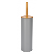 Perie WC cu maner bambus RAKI 10xh38cm gri