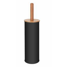 Perie WC cu maner bambus RAKI 10xh38cm neagra