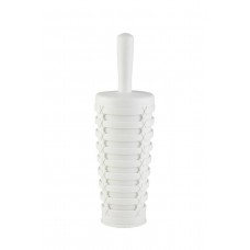 Perie WC cu suport alb RAKI PALM 11,5xh36cm din plastic