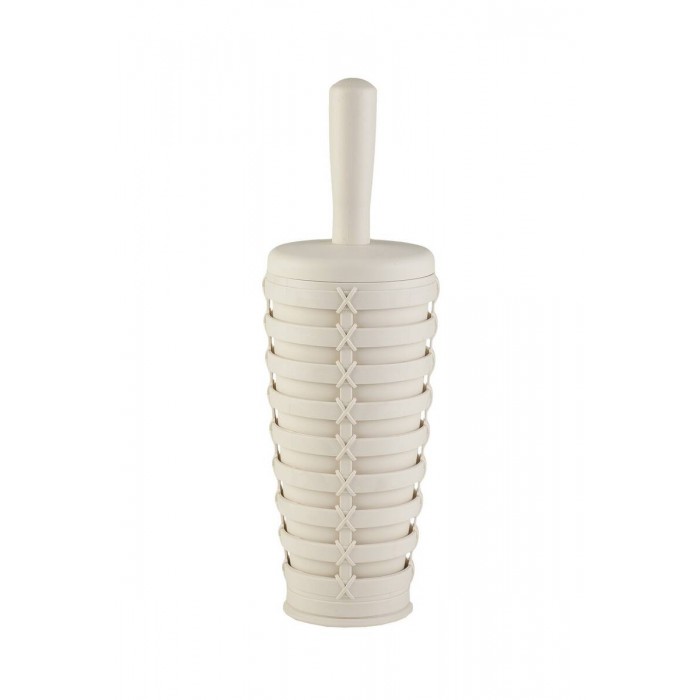 Perie WC cu suport bej RAKI PALM 11,5xh36cm din plastic