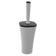 Perie WC cu suport gri plastic RAKI PAPILLON 11,2x11,2xh35,2cm