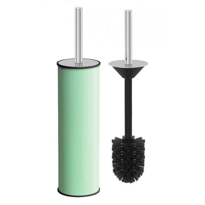 Perie WC cu suport RAKI KLASIK 8,5xh36cm din inox, culoare verde