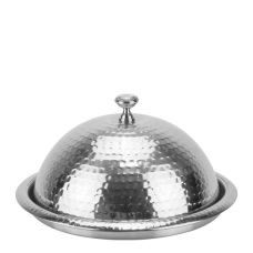 Platou cu capac tip dom CULINARO, D35cm, inox texturat