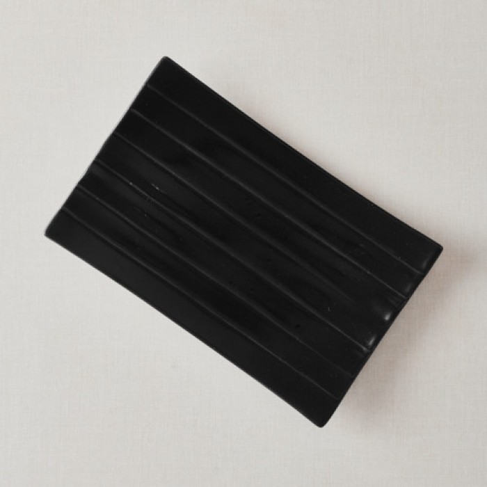 Platou din ceramica, tip frunza banan, CULINARO STREET FOOD, 23,3x14,7x2,7cm, BLACK