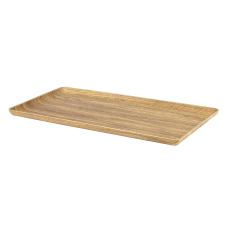 Platou GN 1/1 32,5x53xh1,5cm din polistiren antibacterian WILLOW BUFFET, aspect lemn