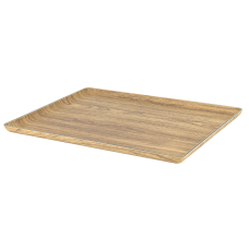 Platou GN 1/2 26,5x32,5xh1,5cm din polistiren antibacterian WILLOW BUFFET, aspect lemn