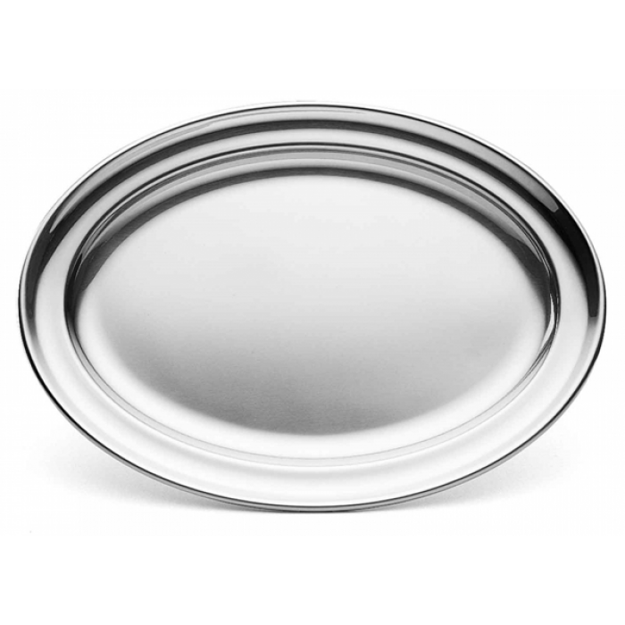 Platou inox oval RAKI, pentru servire, 50cm