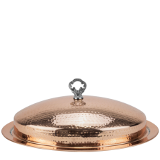 Platou oval cu capac CULINARO, inox cu invelis cupru, 50x38cm