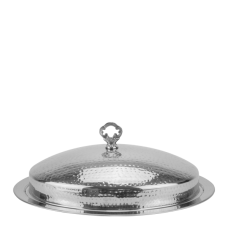 Platou oval din inox cu capac CULINARO, 45x35cm
