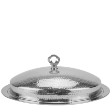 Platou oval din inox cu capac CULINARO, 50x38cm