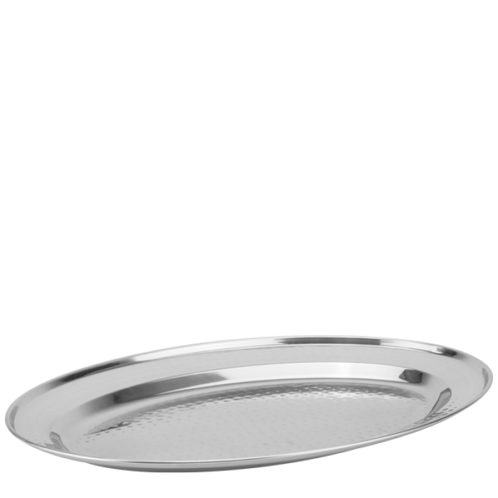 Platou oval din inox texturat CULINARO, 45cm