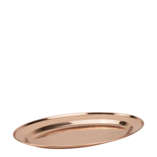 Platou oval inox texturat cu invelis cupru CULINARO, 35cm