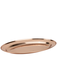 Platou oval inox texturat cu invelis cupru CULINARO, 45cm
