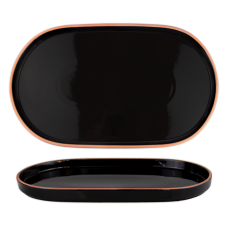 Platou oval portelan HELLA BLACK 36x21xh2,8cm