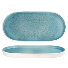 Platou oval portelan HELLA LIGHT SUMMER BLUE 36x17xh2,5cm