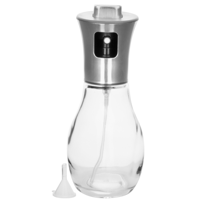 Pulverizator ulei/otet RAKI, 200ml, din sticla cu capac crom