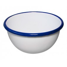 RAKI RETRO Bol otel emailat 22cm alb/albastru