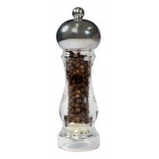 Rasnita acrilica cu piper BISETTI, cu finisaj argintiu, 16cm