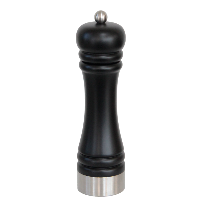 Rasnita macinat piper si sare RAKI, 17cm, inel inox, negru mat