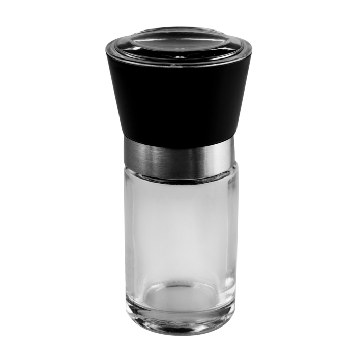 Rasnita sticla EASY LIFE cu capac negru, mecanism ceramic, 100ml