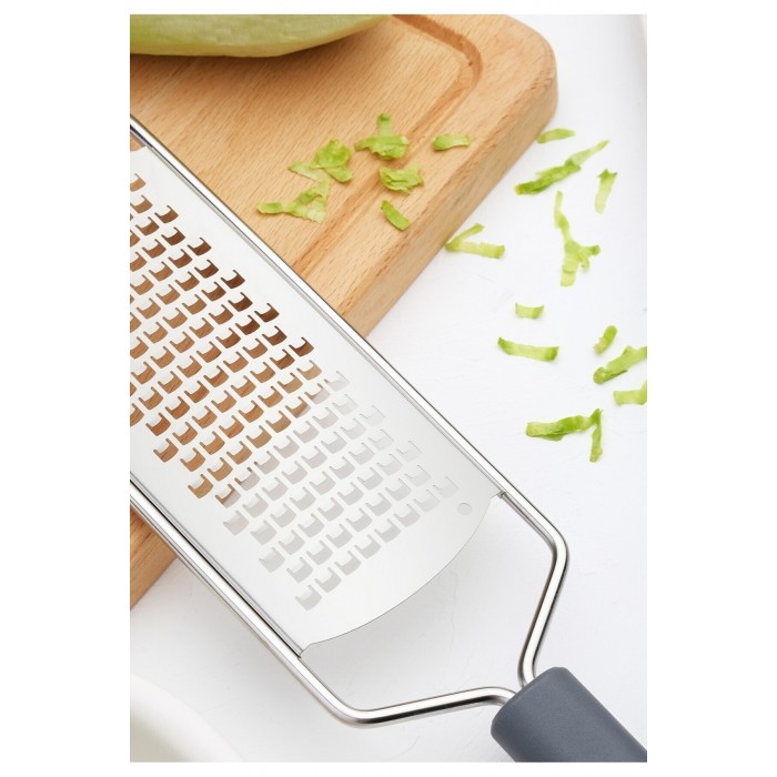 Razatoare lata cu dinti medii pentru legume/fructe/branzeturi PIRGE GASTRO profesionala, inox, maner gri