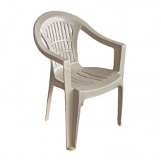 Scaun gradina cu brate RAKI KARNAVAL, plastic, bej, 53x45xh78cm