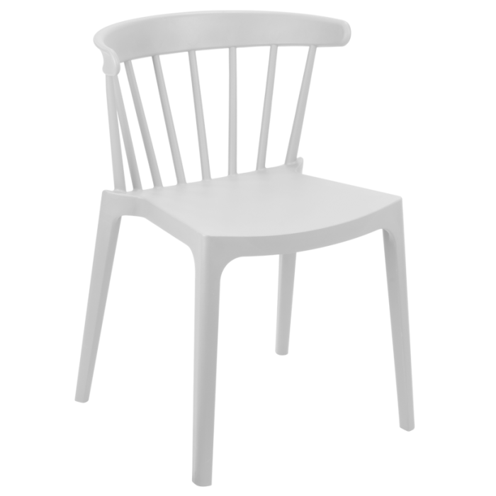 Scaun terasa, bucatarie alb RAKI ASPEN, polipropilena, 53x53xh75cm