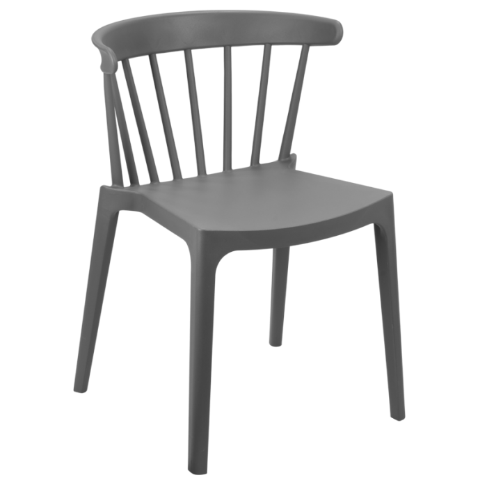 Scaun terasa, bucatarie gri RAKI ASPEN, polipropilena, 53x53xh75cm