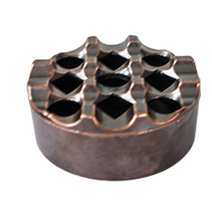 Scrumiera antivant metalica RAKI, D9,3xh4cm, finisaj cupru