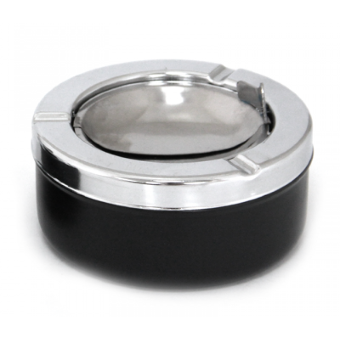 Scrumiera de exterior antivant RAKI 11xh5,5cm inox/plastic, neagra