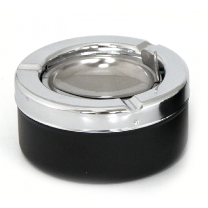 Scrumiera de exterior antivant RAKI 9xh4,5cm inox/plastic, neagra