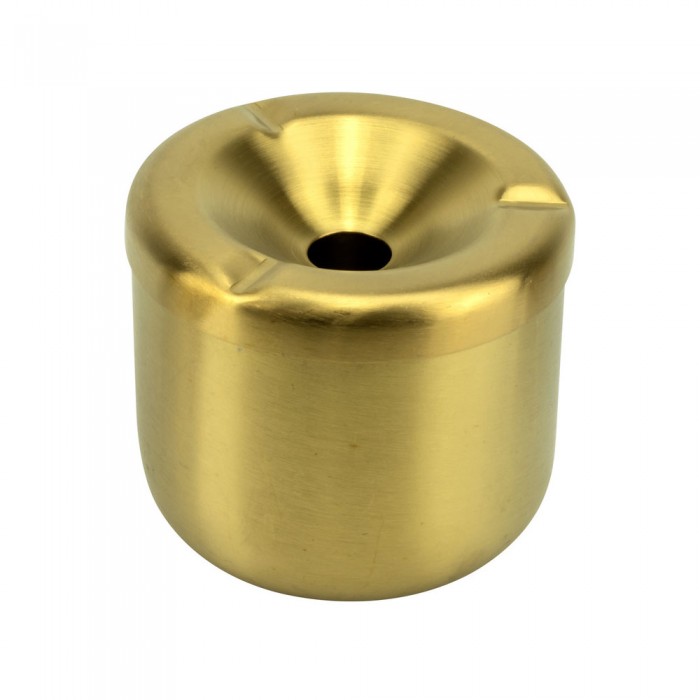 Scrumiera de masa antivant metalica RAKI, D10cm, aurie