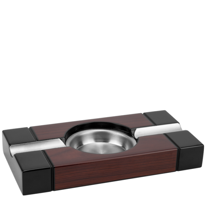 Scrumiera pentru 2 trabucuri RAKI, 20x10xh2,5cm, finisaj aspect lemn cires