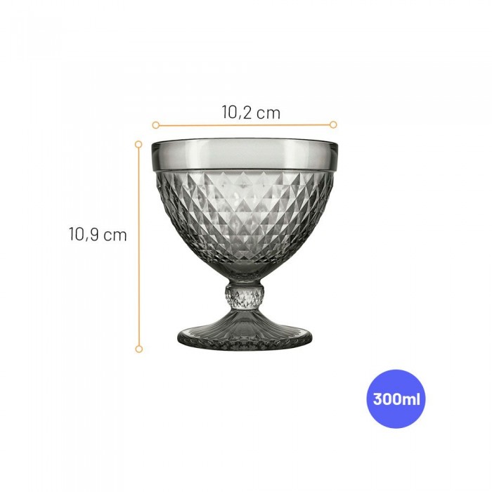 Set 12 cupe inghetata/desert NADIR MARINE, 300ml, D10,2xh10,9cm, sticla