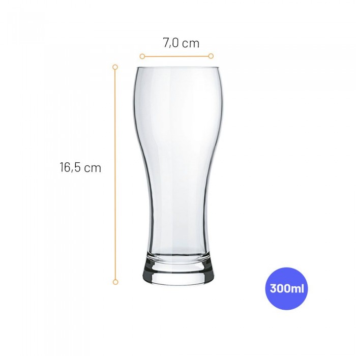 Set 12 pahare bere NADIR JOINVILLE, 300ml, D7xh16,5cm, sticla