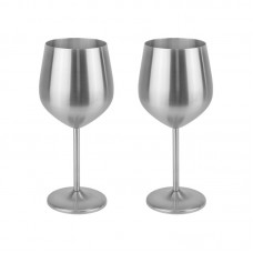 Set 2 pahare vin din inox CULINARO Silver, 520ml, D7,3xh21,5cm, argintii