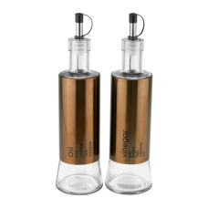 Set 2 sticle pentru ulei si otet RAKI TOP, 2x320ml, din sticla, culoare bronz