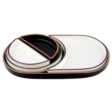 Set 5 farfurii portelan HELLA BLACK&WHITE