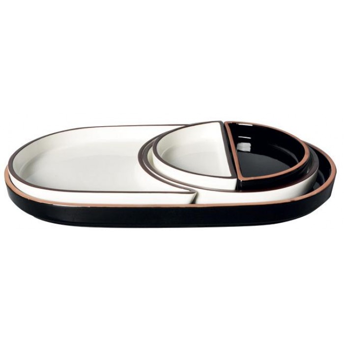 Set 5 farfurii portelan HELLA BLACK&WHITE