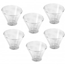 Set 6 boluri conus salata RAKI, D20x18cm, acril, transparente